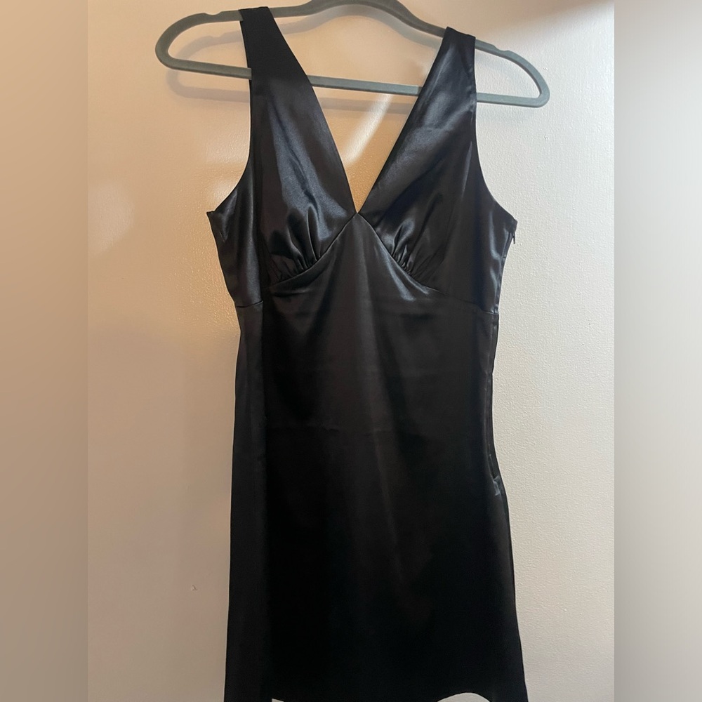 Black silk dress